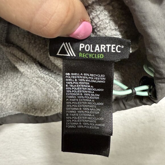 North Face Jacket Womens Medium Gray Fleece Polartec Full Zip Outdoors Pockets - Picture 5 of 11